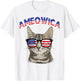Ameowica USA Cat Kitten Patriotic Sunglasses Funny