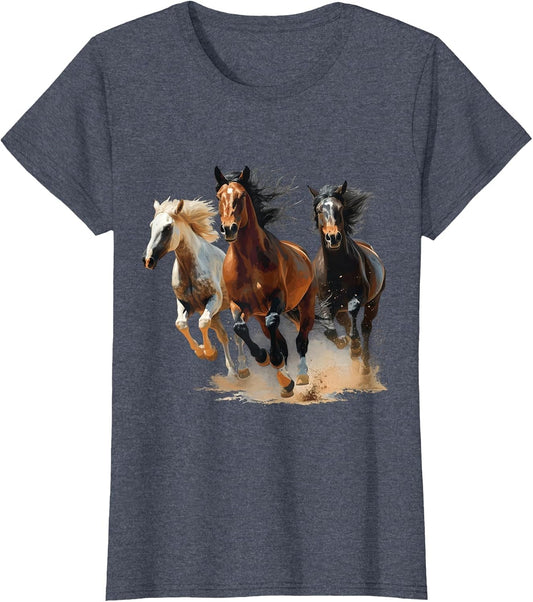 Vintage Horses Lover Graphic Women Boys Girls