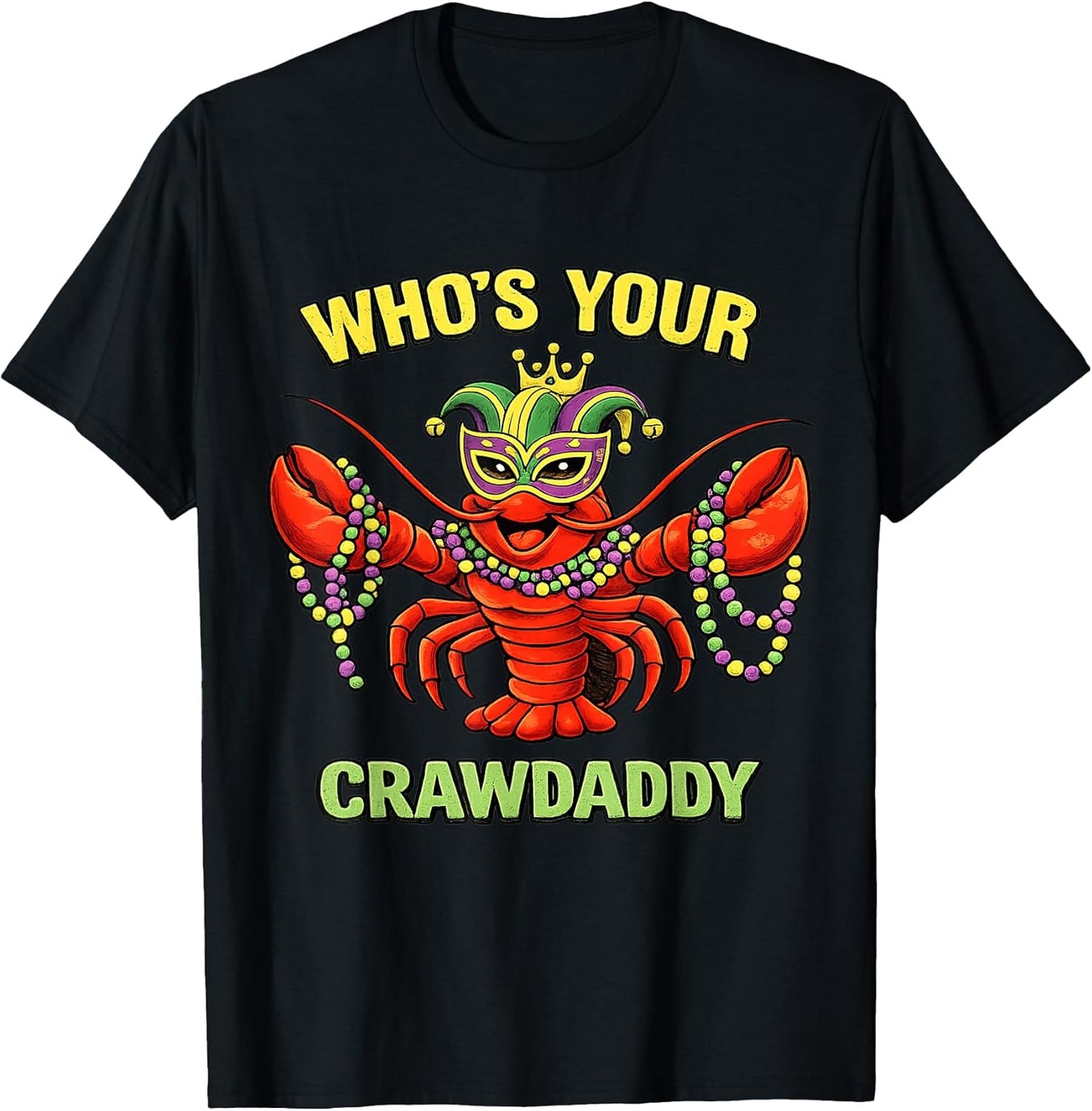 Whos Your Crawdaddy Crawfish Funny Mardi Gras Jester Beads