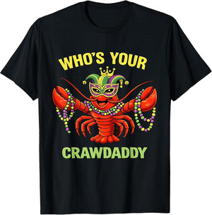Whos Your Crawdaddy Crawfish Funny Mardi Gras Jester Beads