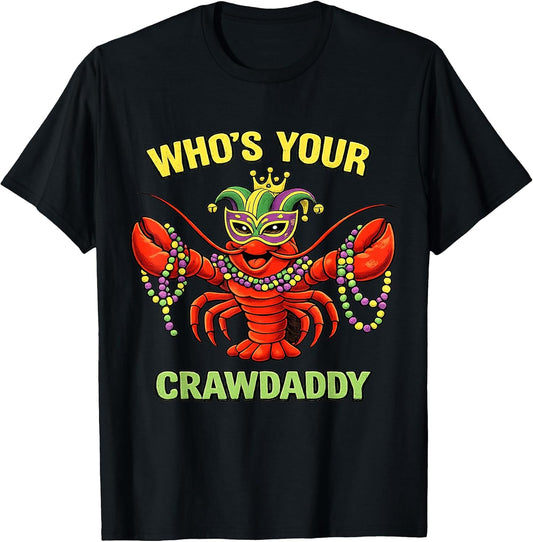 Whos Your Crawdaddy Crawfish Funny Mardi Gras Jester Beads