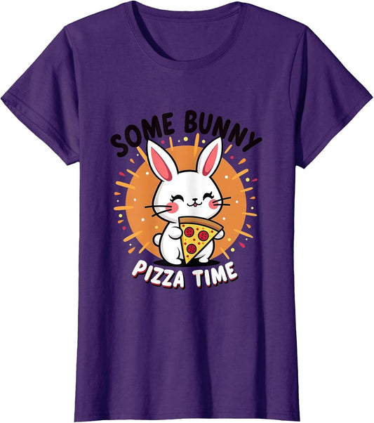 Some Bunny Pizza Time Funny Bunny Design