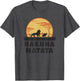 Disney The Lion King Hakuna Matata Crew Sideview Silhouettes , Men, Dark Heather Grey, X-Large