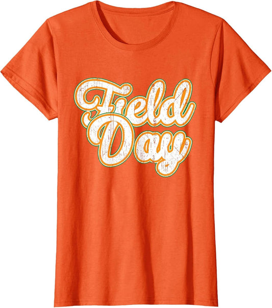 Field Day Retro Orange Field Day Games Adults Teachers Kids