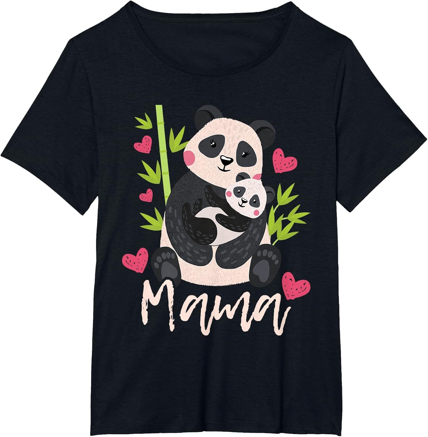 Cute Mama Panda with Baby Panda