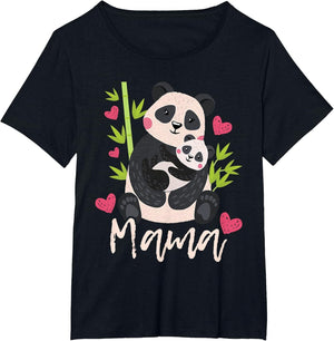 Cute Mama Panda with Baby Panda
