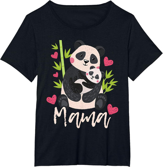 Cute Mama Panda with Baby Panda