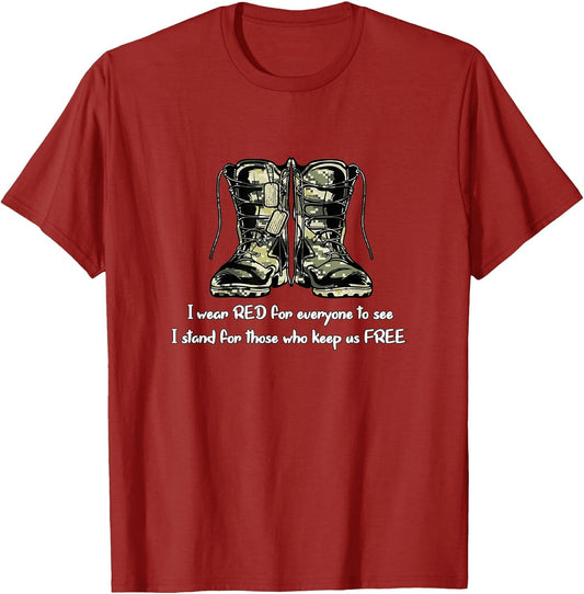 (2 Sided Print) Red Friday Military Veteran