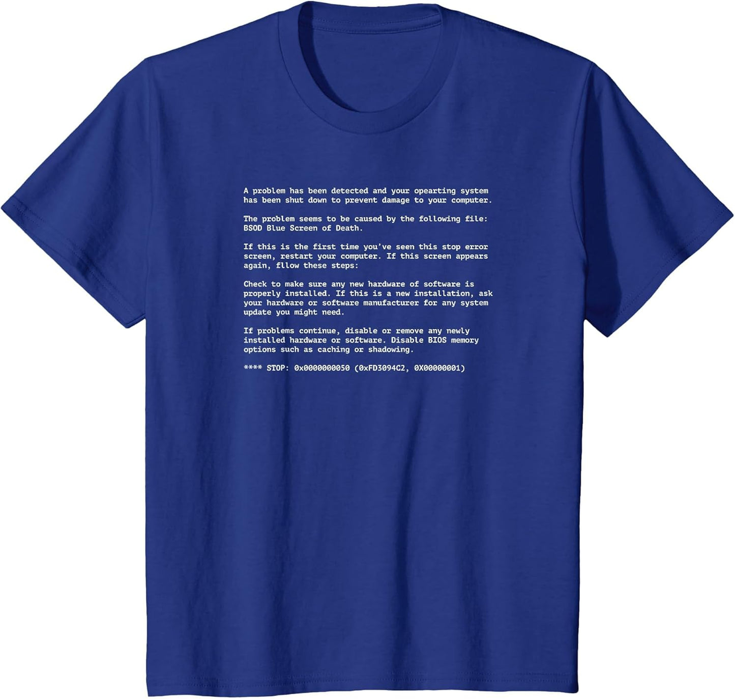 BSOD Blue Screen of Death Computer Nerd Nightmare