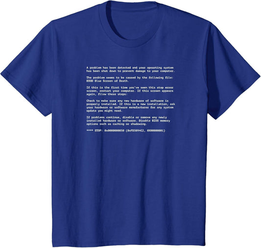 BSOD Blue Screen of Death Computer Nerd Nightmare