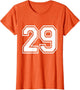Number 29 Varsity Sports Team Jersey 29th Birthday 29 Years