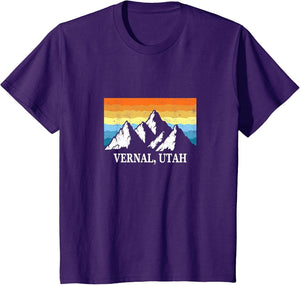 Vintage Vernal, Utah Mountain Hiking Souvenir Print