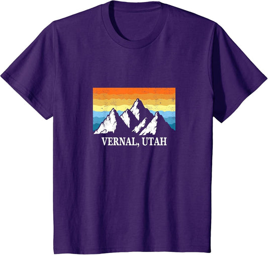 Vintage Vernal, Utah Mountain Hiking Souvenir Print