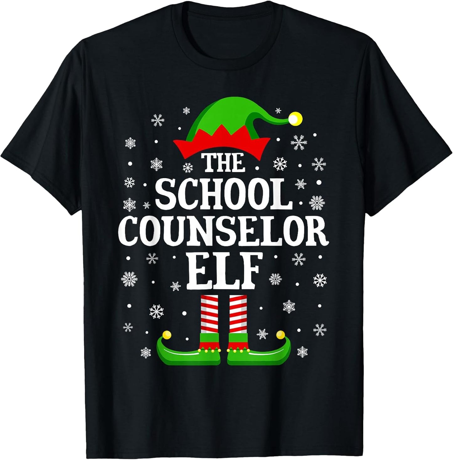 School Counselor Elf Funny Christmas Family Matching