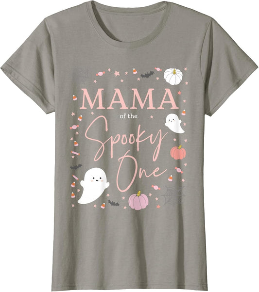 Mama of The Spooky One Girl First Birthday Pink Halloween