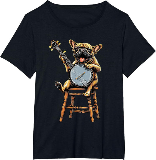 French Bulldog Frenchie Dog Bluegrass Banjo Player