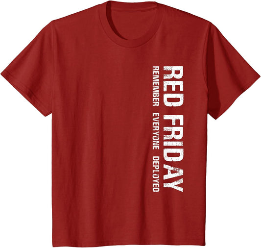 On Fridays We Wear Red Soldiers Veterans Day and Friday RED