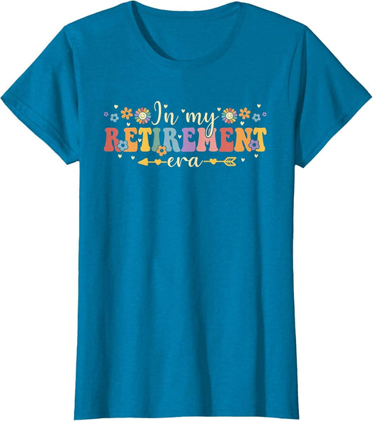 Groovy Retro in My Retirement Era Funny Teacher Retired 2025