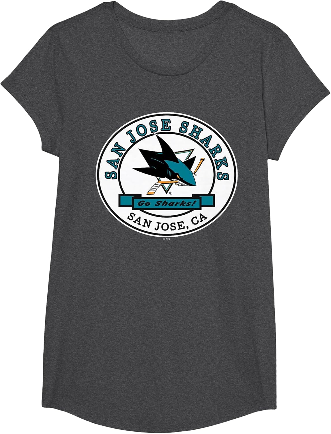 San Jose Sharks Go Dark Heather NHL Officially Licensed