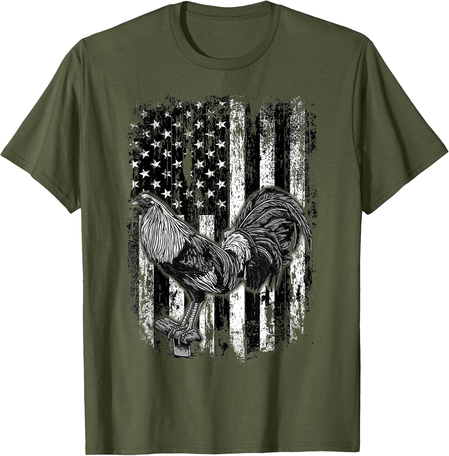 Rooster US Flag Cock Fight