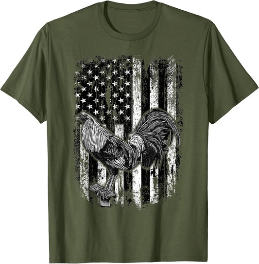 Rooster US Flag Cock Fight