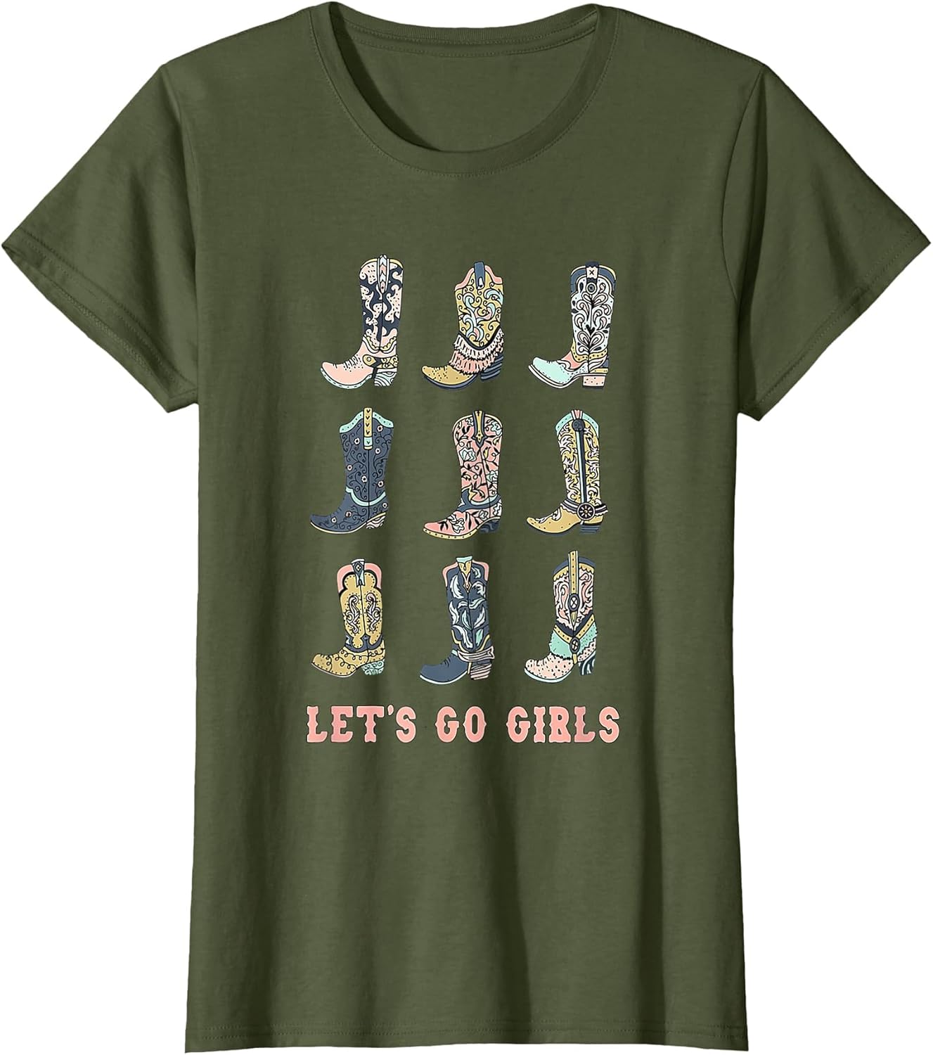 Cowgirl Boot Let's Go Girls Howdy Western Cowgirl