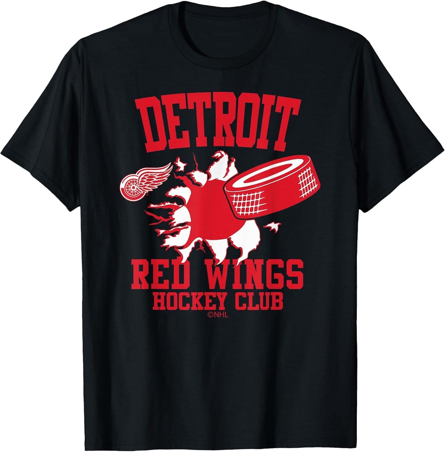 Detroit Red Wings Hockey Puck Burst Officially Licensed