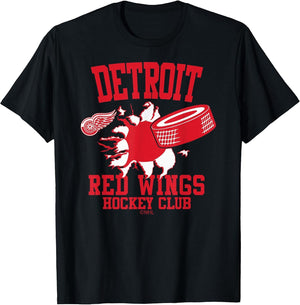 Detroit Red Wings Hockey Puck Burst Officially Licensed