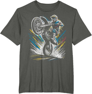 Dirt Bike Rider Motorcycle Retro Motocross