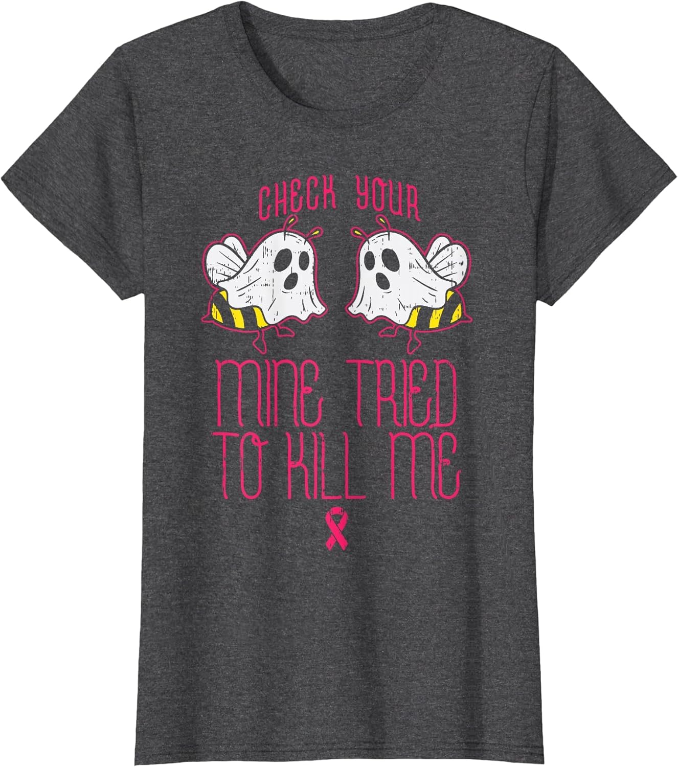 Check Your Boo-Bees Funny Halloween Breast Cancer Awareness