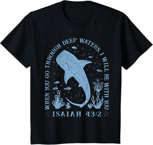 Isaiah 43:2 Beach Whale Shark Christian Jesus Ready to Press