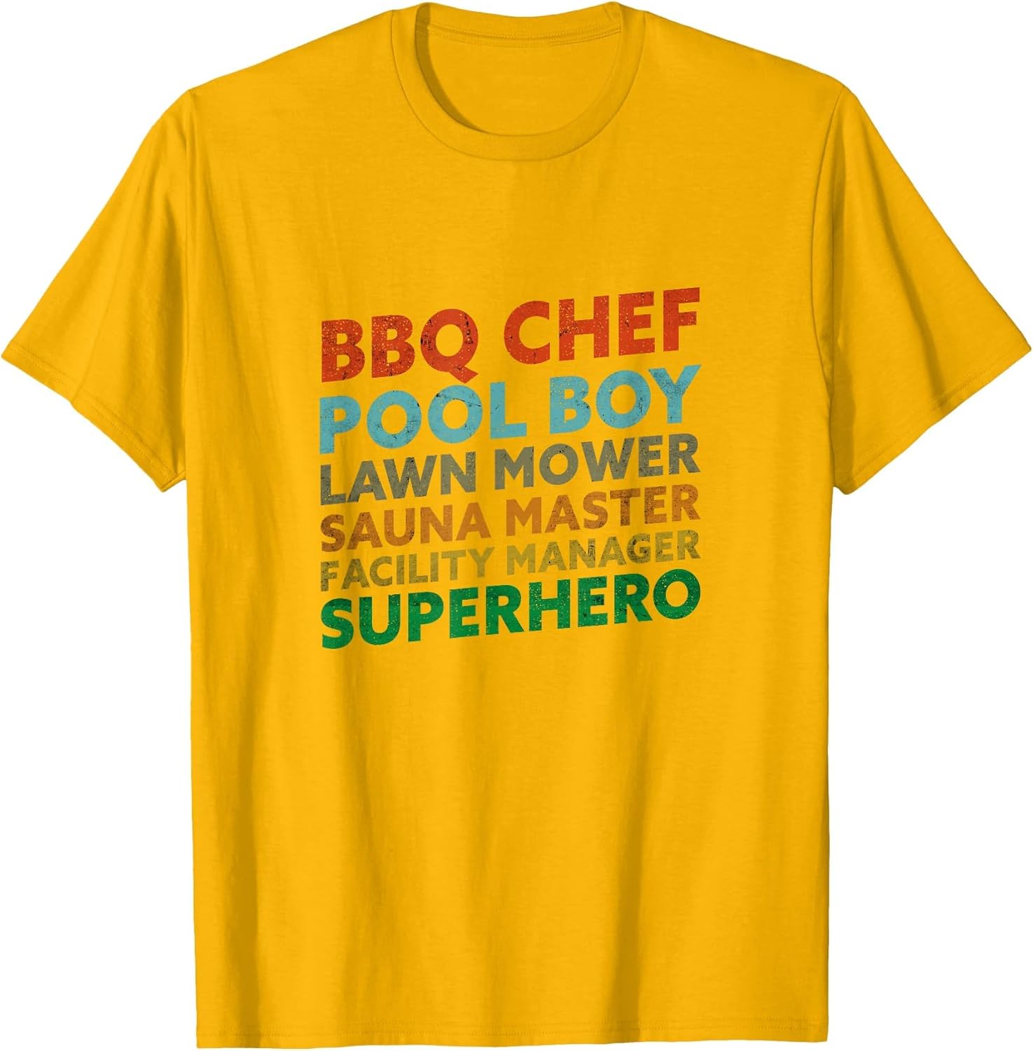 BBQ Chef Pool Boy Sauna Master Superhero Father Vintage