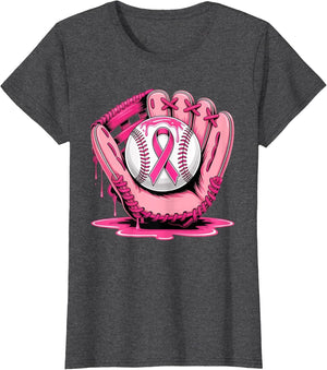 Baseball Drip Pink Breast Cancer Awareness Support Men Women