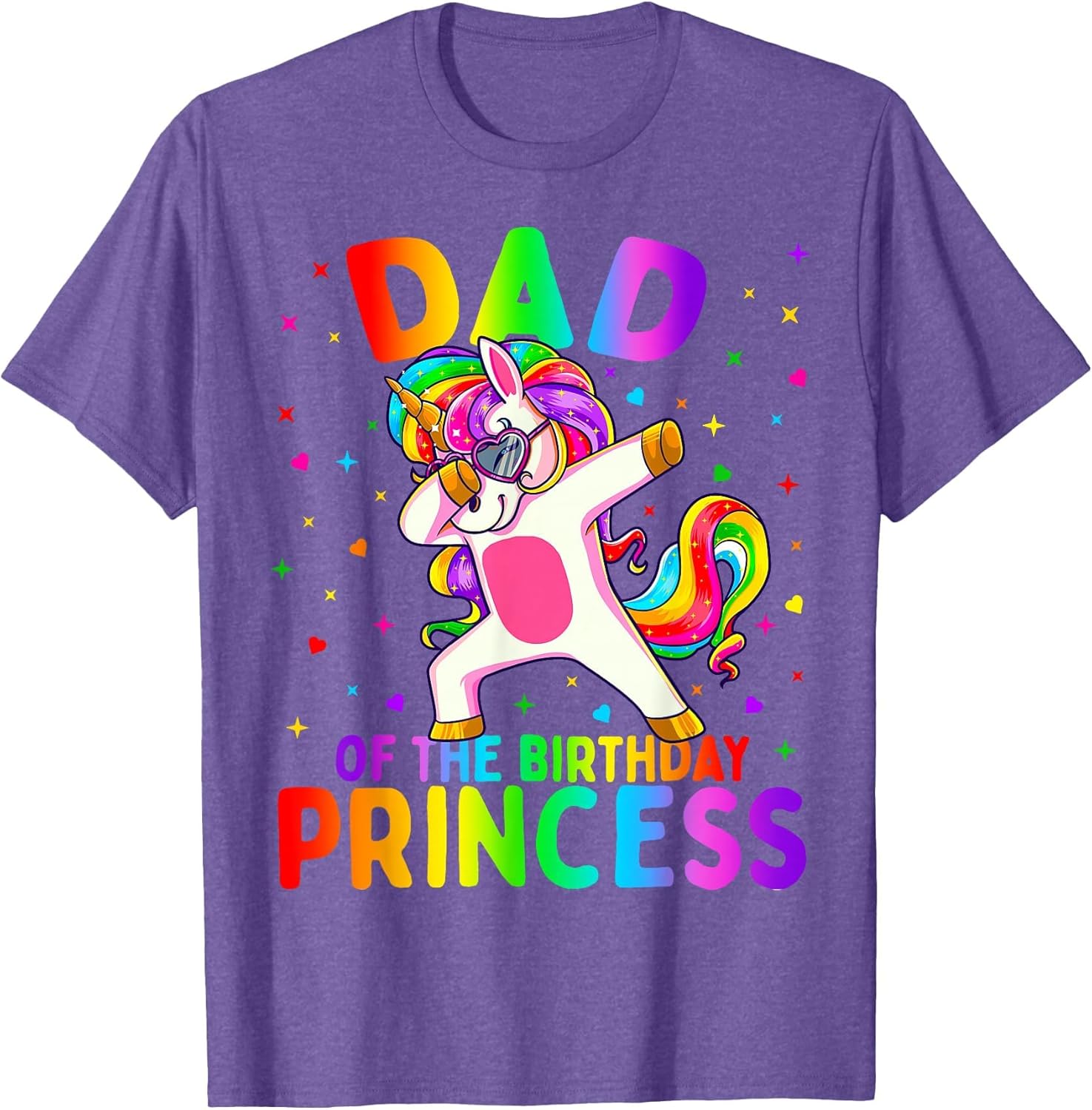 Dad of The Birthday Princess Girl Dabbing Unicorn Father