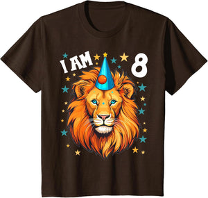 8 Years Old Boy and Girl Lions 8th Birthday Lion