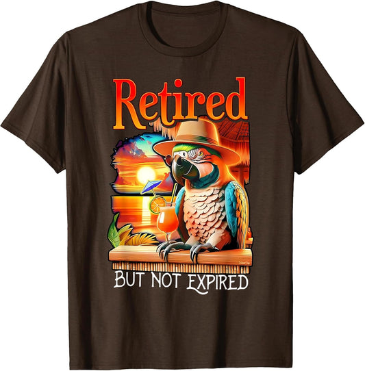 Retired But Not Expired Parrot Summer Vacation Retirement