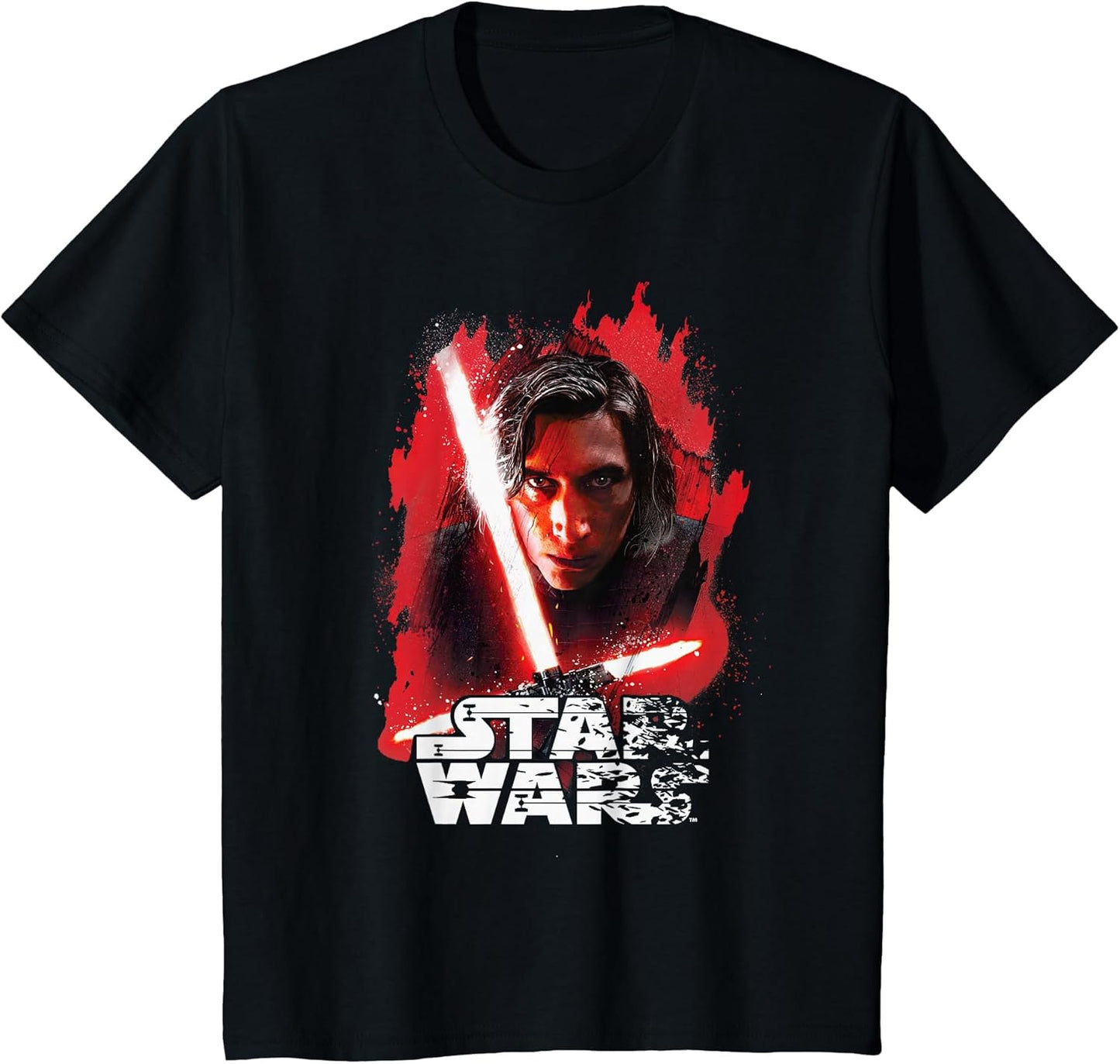 Star Wars Last Jedi Kylo Ren Paint Portrait Graphic