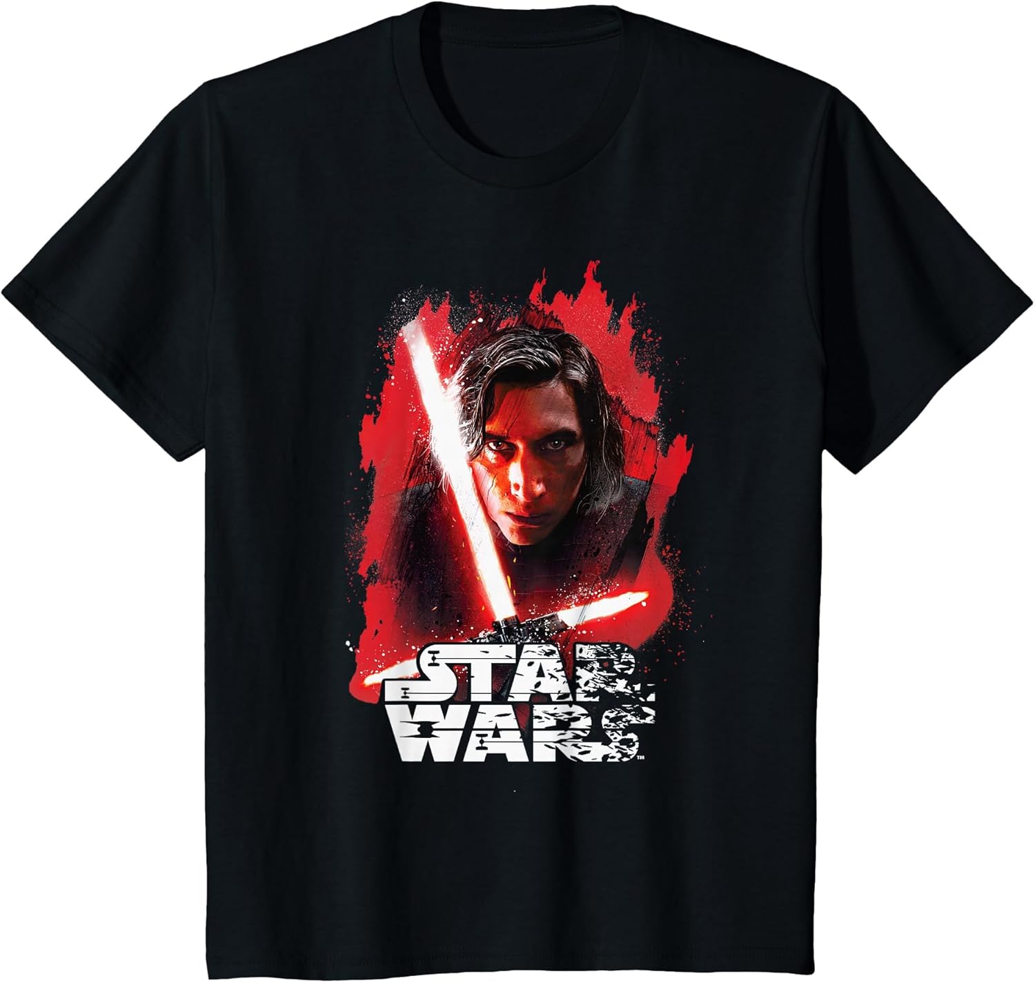Star Wars Last Jedi Kylo Ren Paint Portrait Graphic