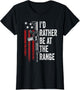 I'd Rather Be at The Gun Range - USA Flag Funny Guns Owner