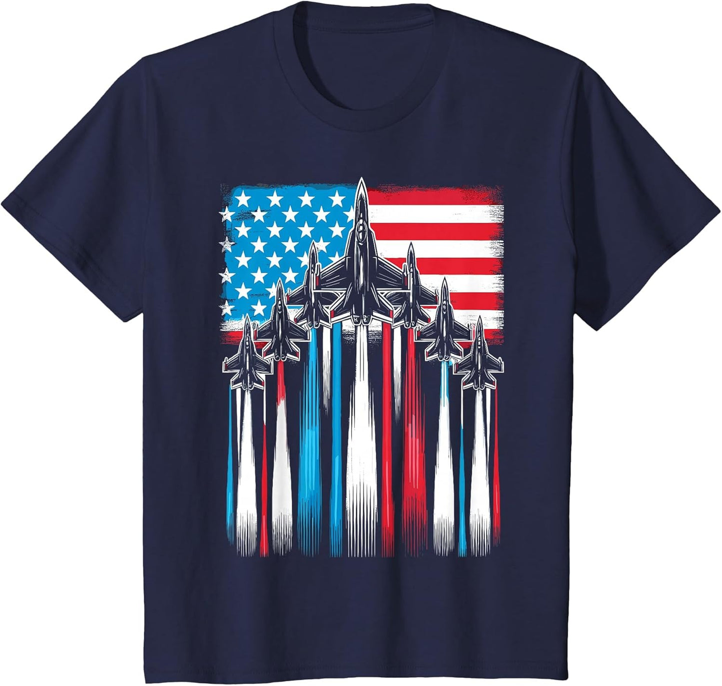 Patriotic Airplane Fighter Jet USA Flag 4th of July