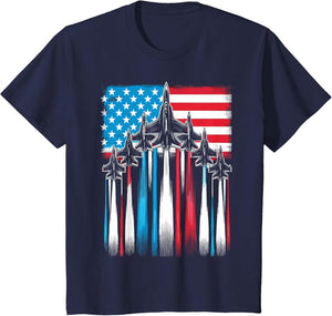Patriotic Airplane Fighter Jet USA Flag 4th of July
