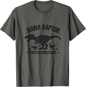 Mama Raptor Protecting Cubs Dinosaur Design