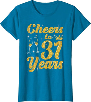Cheers to 31 Years Old Queen Cute 31st Birthday Party Women
