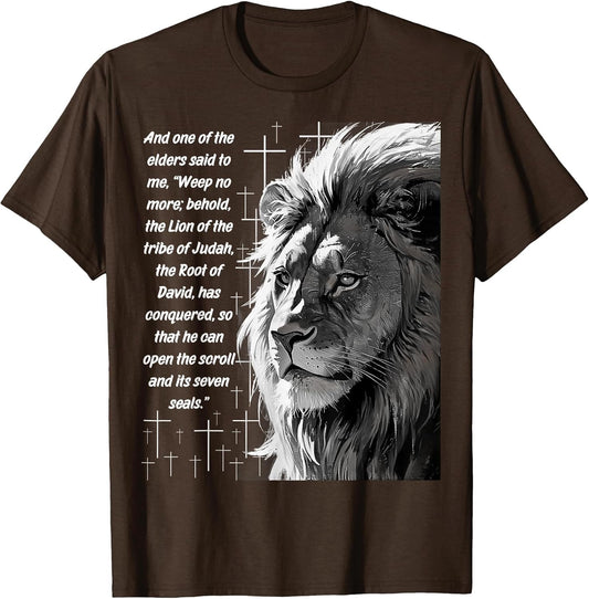 Christian Cross Revelation 5:5 Bible Verse Lion of Judah