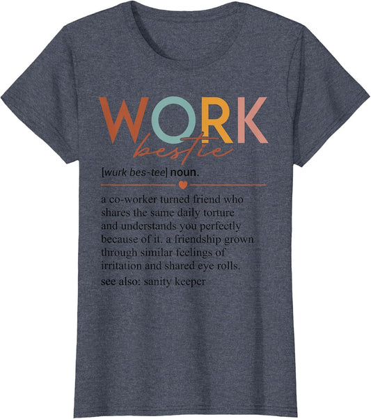Vintage Work Bestie Definition Teachers Nurses Boss Women