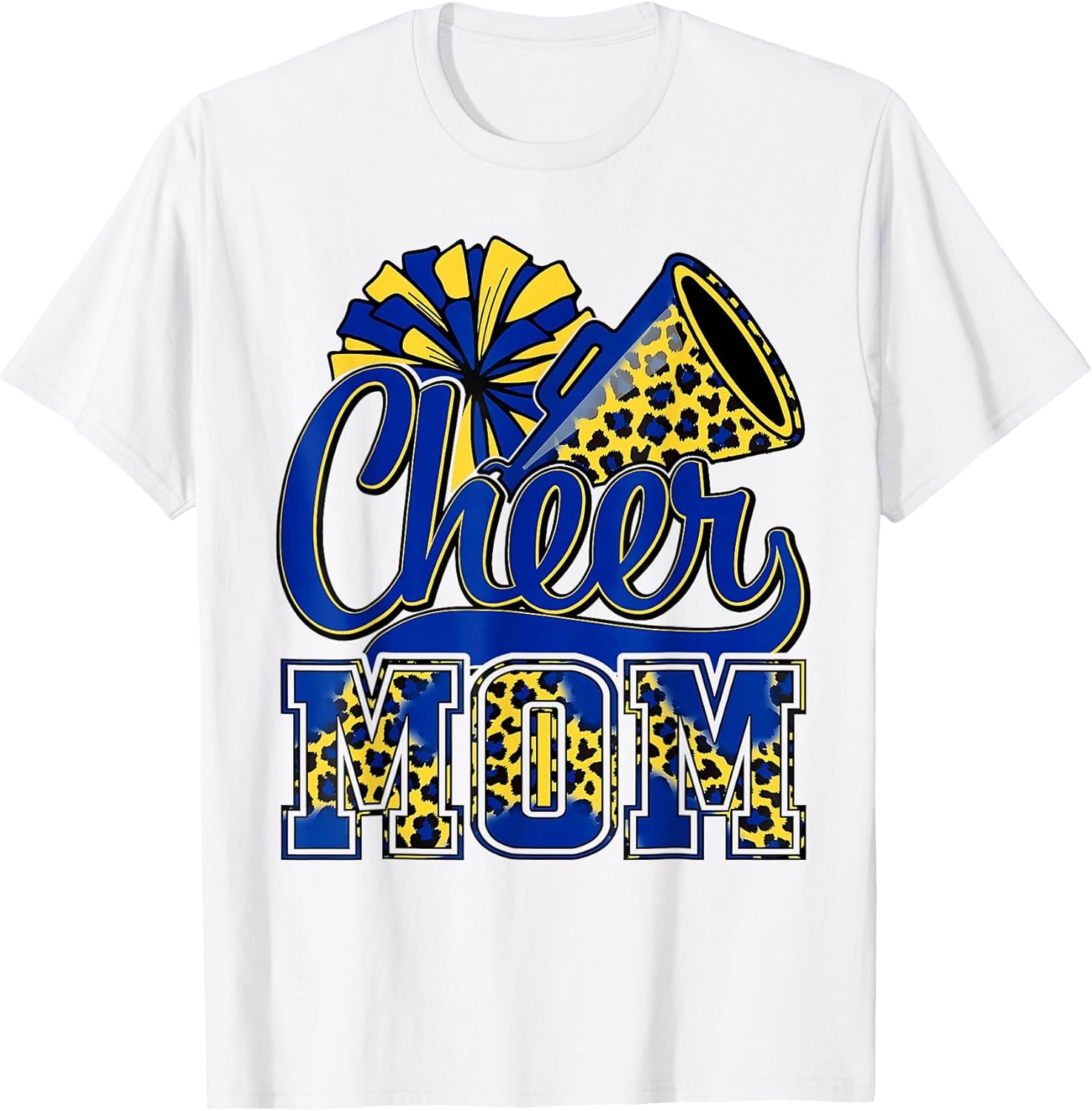 Cheer Mom Blue Gold Cheerleader Game Day Mama Football