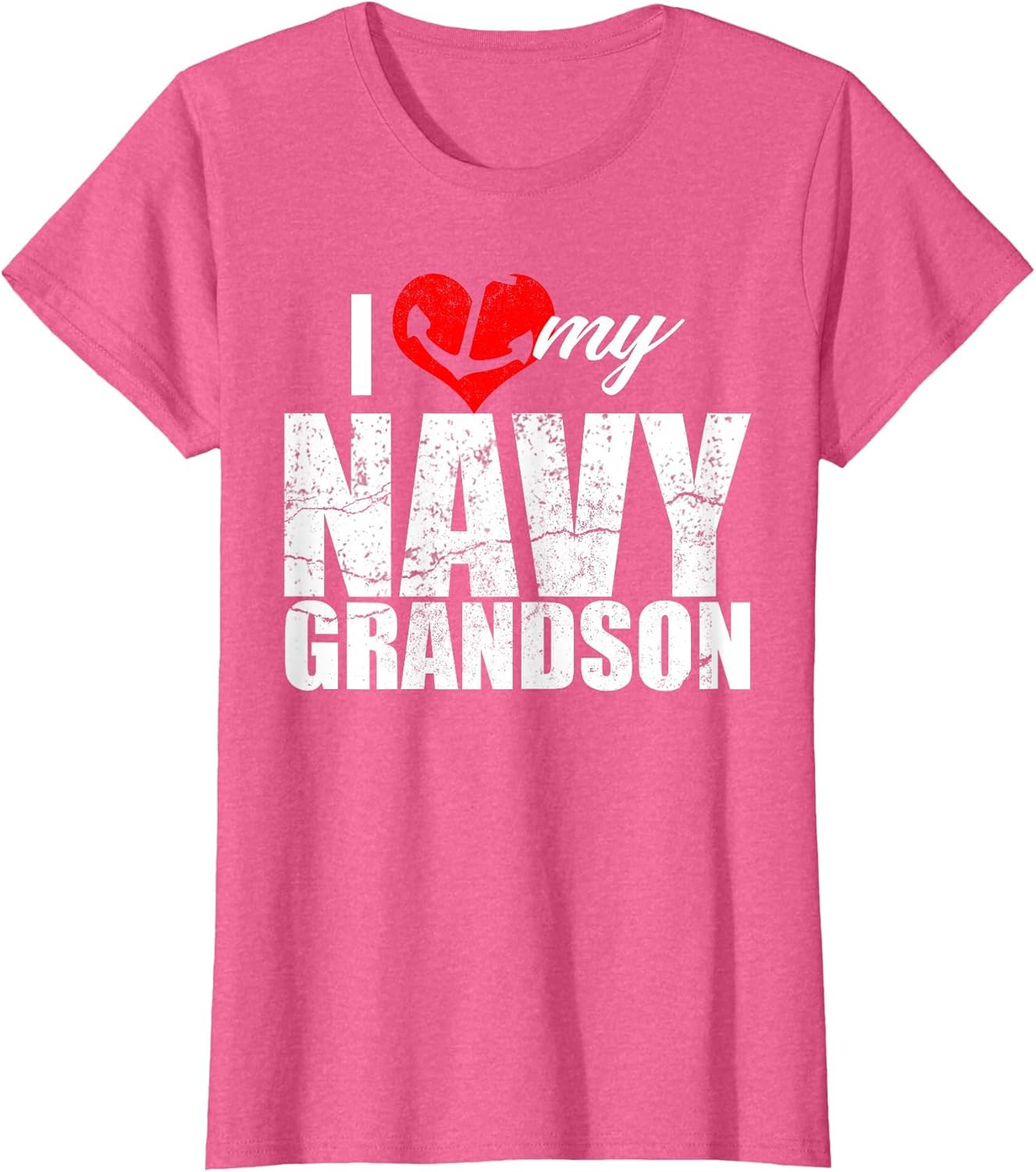 I Love My Navy Grandson Distressed Vintage Shirt