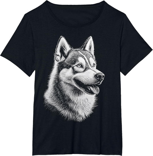 Husky Dog Motif Pet Art Husky