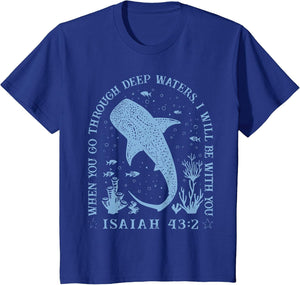 Isaiah 43:2 Beach Whale Shark Christian Jesus Ready to Press