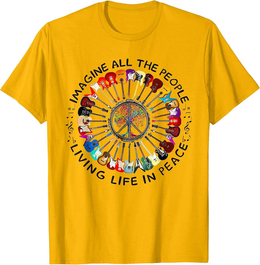 Imagine Music Peace and Music Guitar Circle Harmony